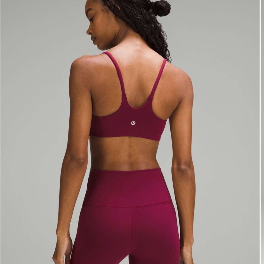 Lululemon Wunder Train Strappy Racer Bra *Light Support, C/D Cup Deep Luxe Sz 6